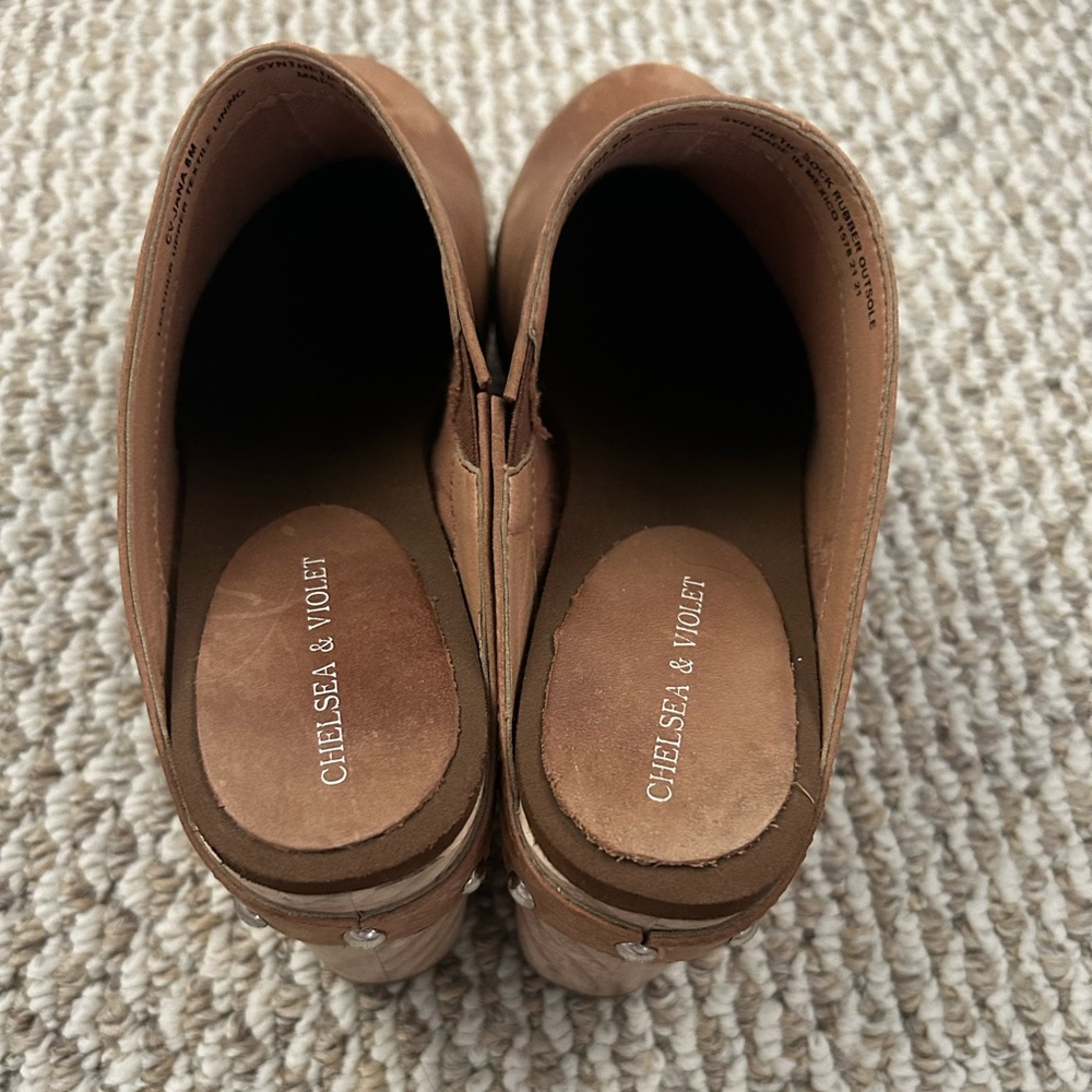 Brown Leather Clogs - image 4